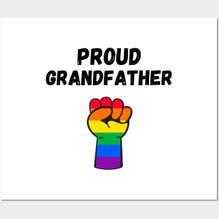 Proud Grandfather Rainbow Pride T Shirt Design Posters and Art